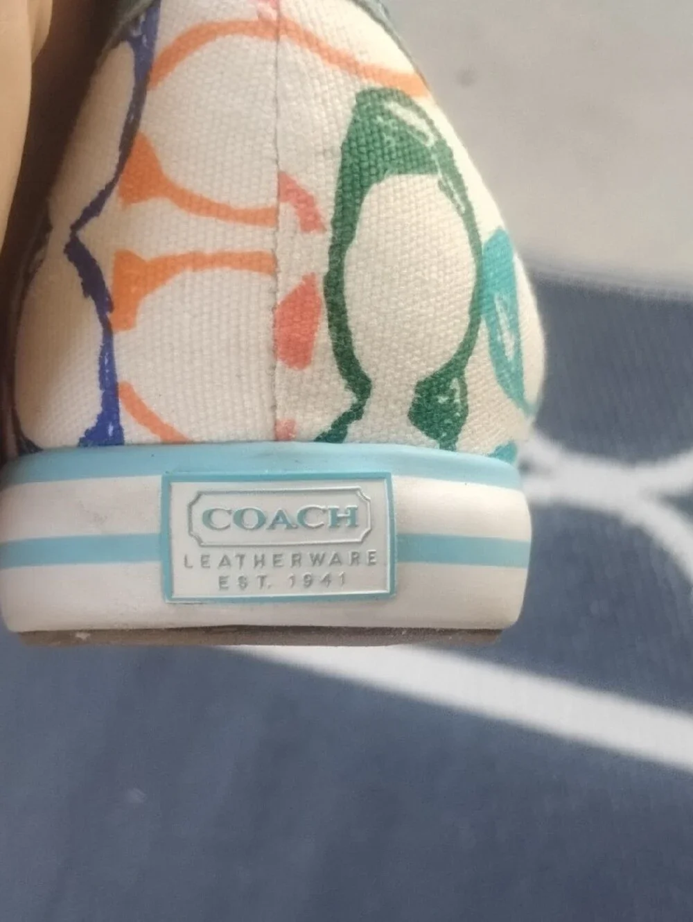 Coach Dawnell Signature Print Canvas Sneakers Size 10 - Picture 6 of 16